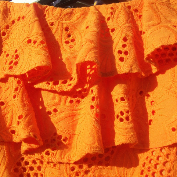 Eliza J NY Sz 4 ORANGE 100% COTTON 2 POCKETS Dress - Picture 5 of 6